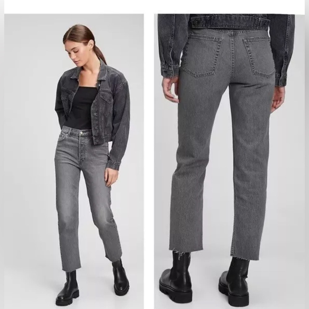 GAP Gray Straight Leg Jeans